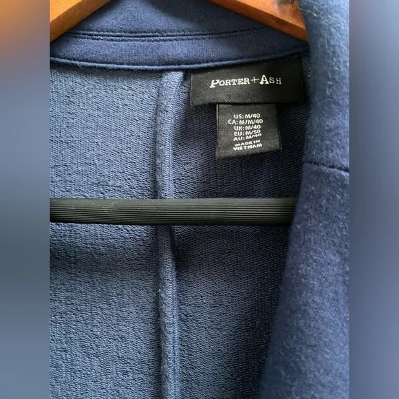 Porter & Ash Men's Navy Lightweight Sports Coat Blazer - Picture 3 of 5